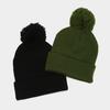 Chapeau d'hiver chaud en tricot avec pompon couleur unie pour hommes femmes extérieur