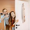 Hotop 2 Pcs Over The Door Hooks Over Door Hanger Sturdy Valet Hooks Mounted Hanging Storage Organizer Rack for Clothes Coats Towels Hats Scarves