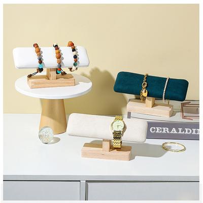 1PCS Solid Wood Single Tier Watch Bracelet Display Stand String Jewellery Organiser Bracelet Jewellery Display Stand