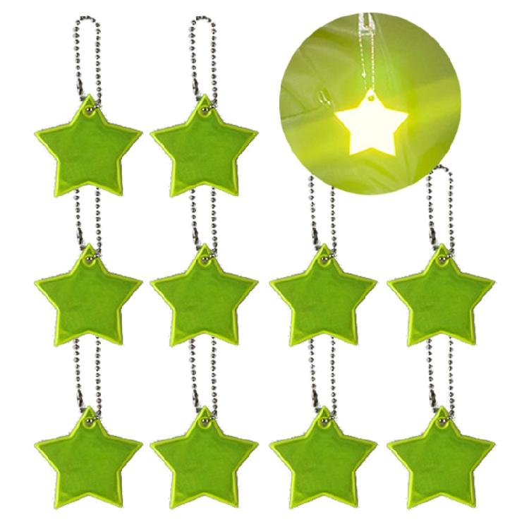 10x Personalized Outdoor Sport Keyrings Reflective Stars Safe Reflector Keychain