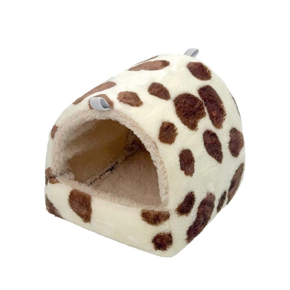 Coral Fleece Hanging Hamster Hammock Catoon Pattern Squirrel Cage Nest Hamster Hanging Cage Soft Comfortable Guinea Pig Nest