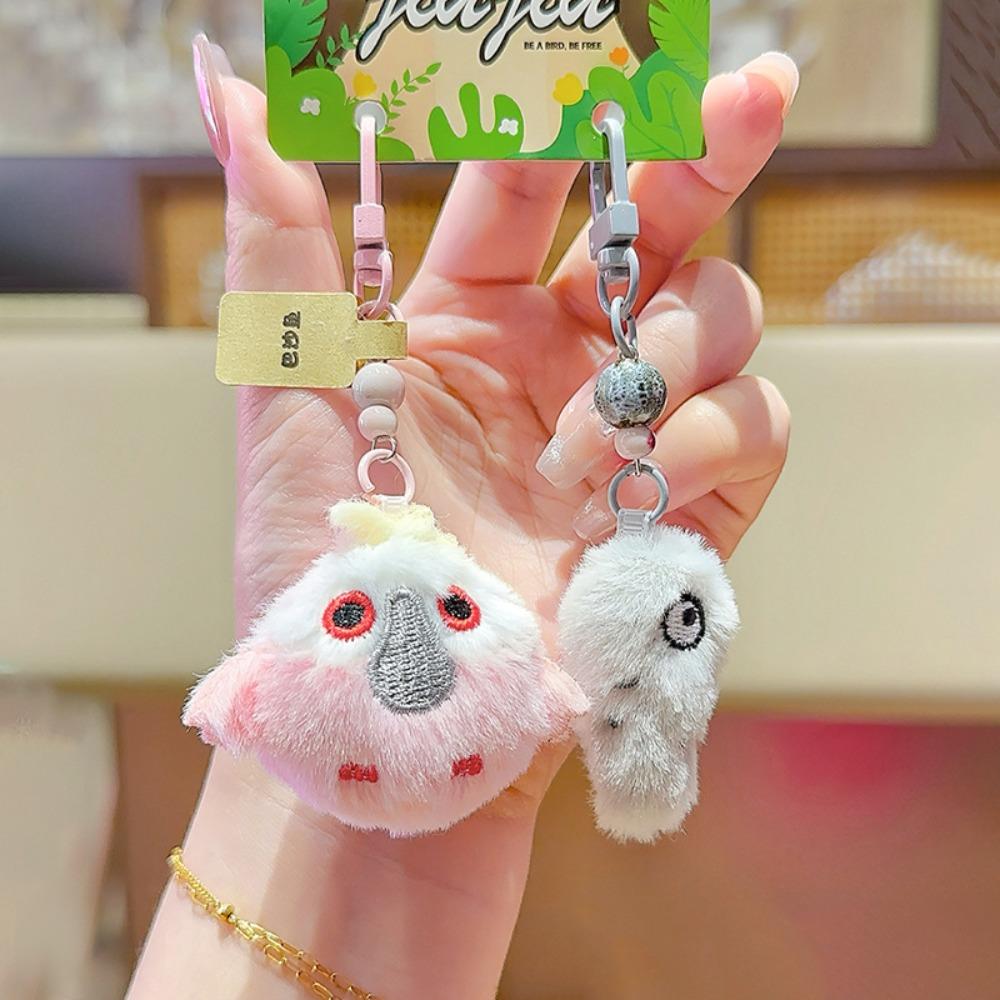 

Fluffy Lifelike Plush Bird Keyring Collection Bird Plush Keychain Birthday Parties Style E