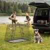30"(76 cm) Car Dog Crate Collapsible Slanted with Tray & Handle