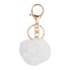 Customizable Plush Ball Keychain Charm For Bags Keys DIY Accessory With Vibrant Sturdy Polyester Design