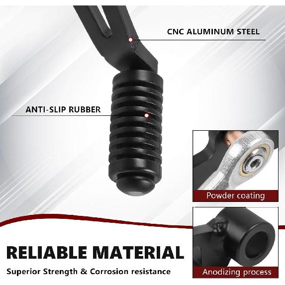 Gear Shift Lever Shifter Foot Pedal Motorcycle Accessories Replacement for Yamaha TENERE 700 Tenere700 2021 2022 2023 2024(Black)