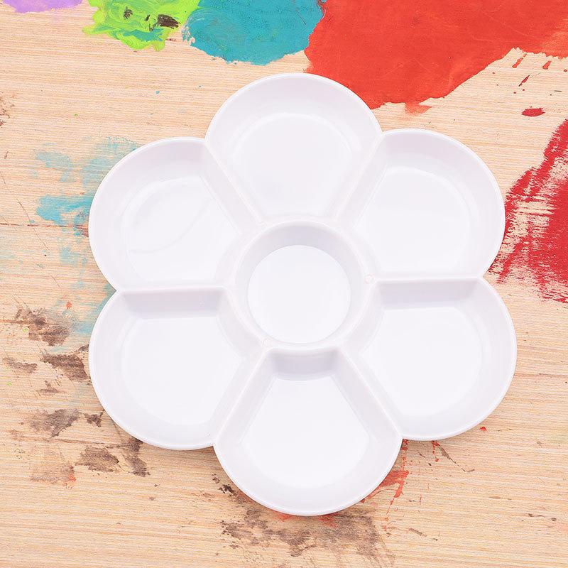 Ceramic Imitation Plum Blossom Palette Plastic Watercolor Painting Traditional Chinese Painting Compartments Pigment Palette белый