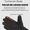 Gloves Men's Winter Cycling Motorcycle Windproof Cold Insulation Durable Warm Leather Touch Screen Anti-Slip Thick Pile