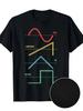 Vintage Analog Synthesizer Techno Waveform Synth Nerd T-Shirt Graphic Short Sleeve Men's T-shirts for Summer Unisex All-Season