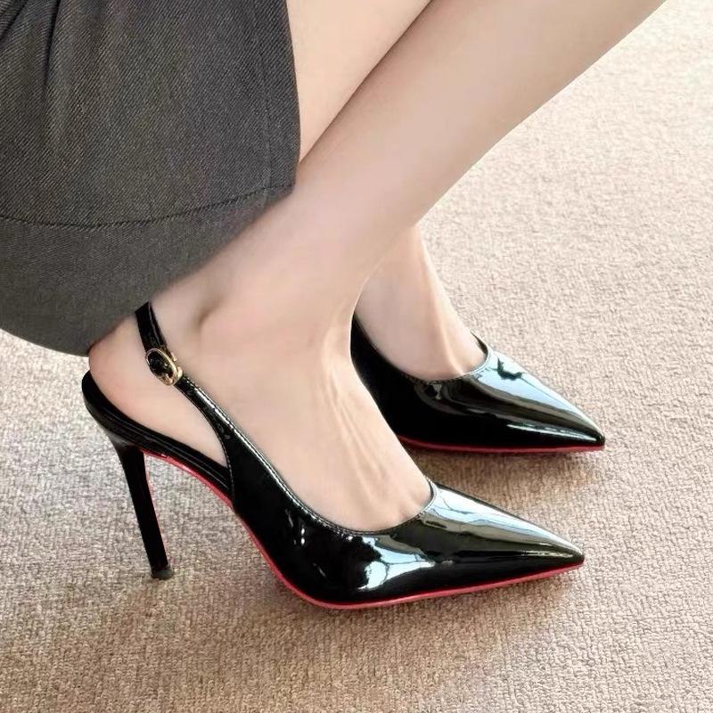 

2025 Women s Sexy Backless Stiletto Heels - Pointed Toe Sandals 34
