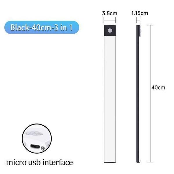 1PC  Led Motion Sensor Cabinet Light, Under Counter Closet Lighting, Intelligent Light, Wireless Magnetic Usb Rechargeable Kitchen Night Lights