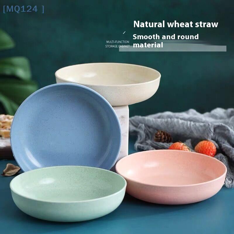 5pcs/set Nordic Wheat Straw Plate Fruit Plate Vegetable Plate Tableware Plate