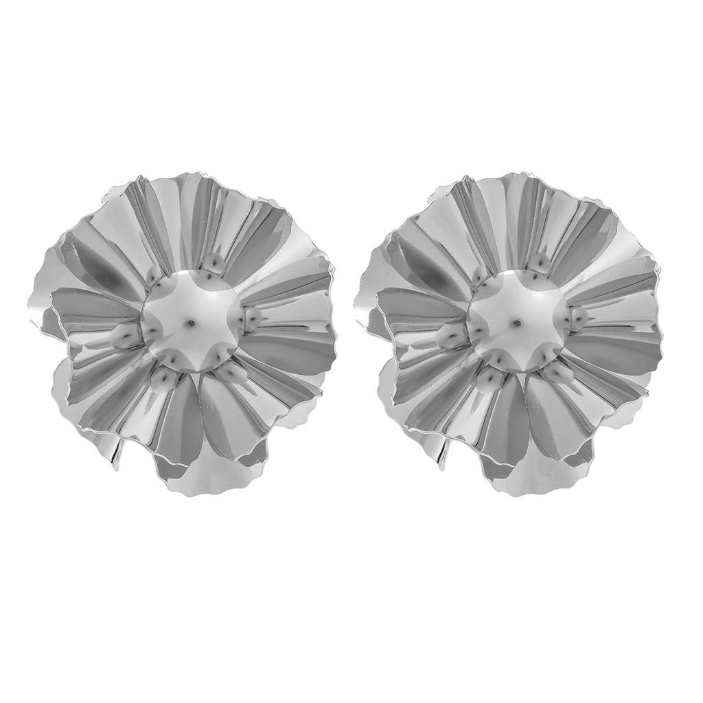 New Style Earrings, Floral Earrings for Women, Exaggerated Glossy Flower Jewelry