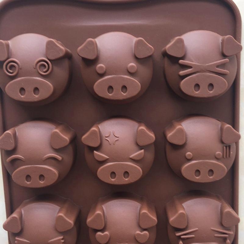 Cute Pig's Head Shape Cake Mold Good Quality DIY Chocolate Mould Mold Silicone Baking Cake Decorating Topper Candy Mold