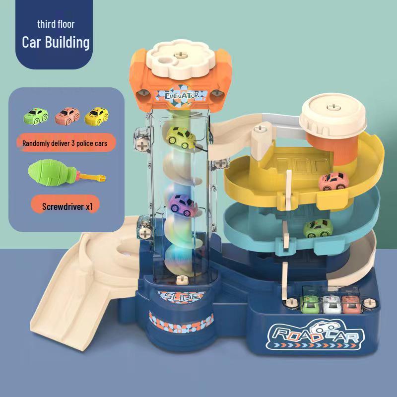 Cross-border Children s Educational Adventure Car Track Set Basic Version (no battery)