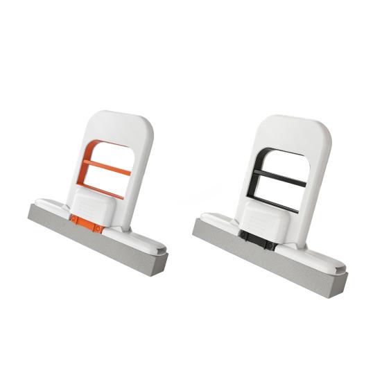 1/2/3 ks Mini mop s designem hlubokých drážek Mokrý/suchý houbový mop Jednoruční ždímací rukojeť Skládací stolní mop