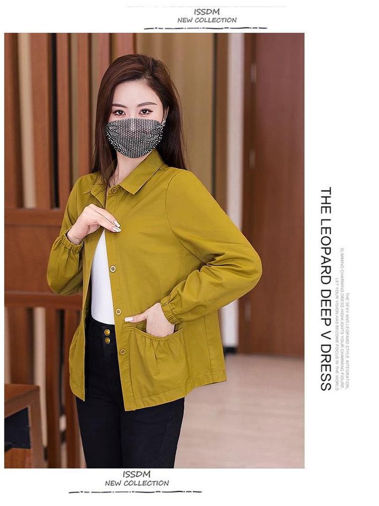 Damen Vielseitige Langarm Mode Revers Jacke - Leichte Lässige Frühling & Herbst Kleidung