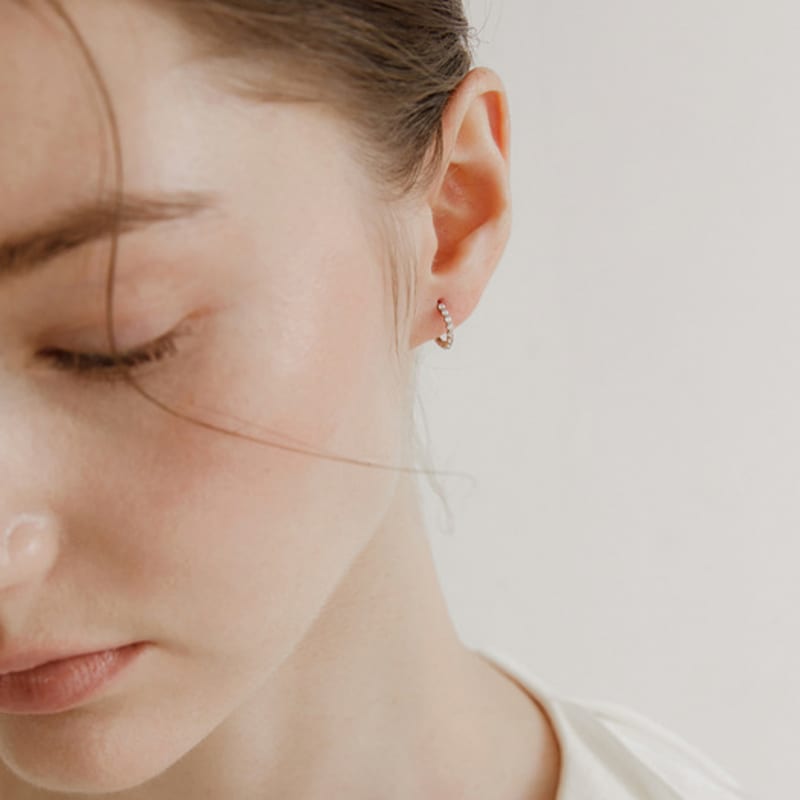 byweekend [Mamre]14k Cubic ring earring