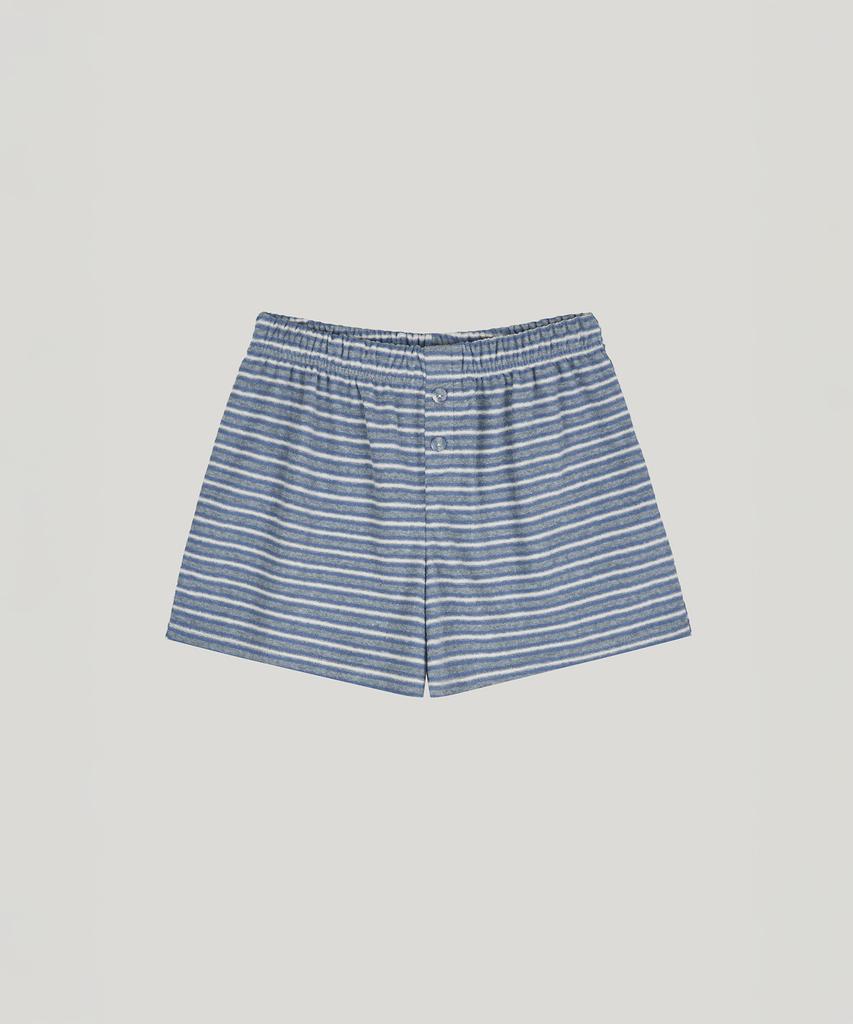 Poeteuseoul Cozy Stripe Shorts_Blue