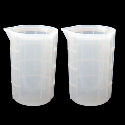 Tazza di misurazione in silicone Strumenti per colla in resina fai da te Tazza per realizzare lavori artigianali Tazze di miscelazione in silicone antiaderenti Gesso di miscelazione