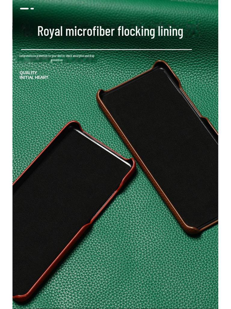 Genuine leather protective cover for Honor X20/X20SE/X10Max with cowhide litchi pattern.