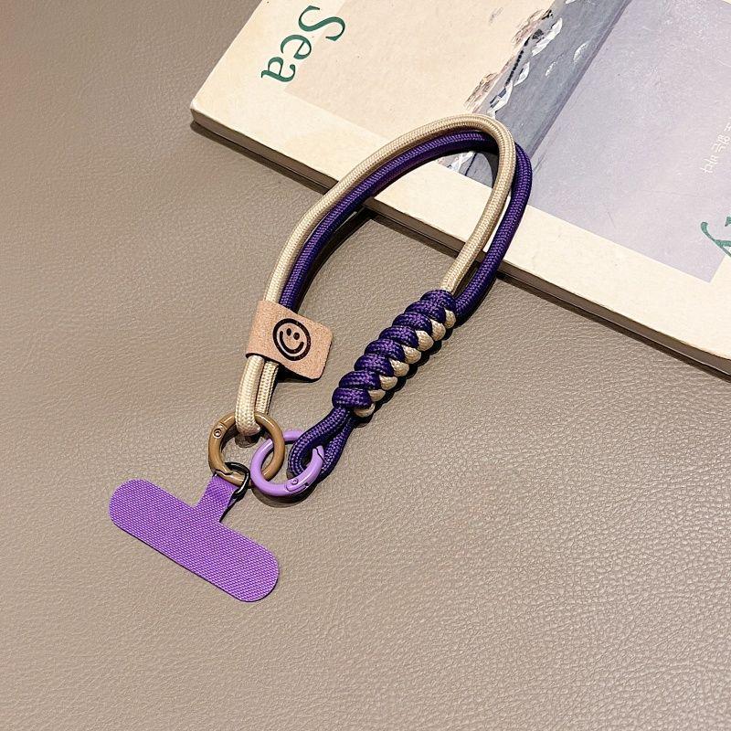 High-End Luxurious British-Style Phone Lanyard: Women's Woven Rope Wrist Strap, Anti-Drop Design