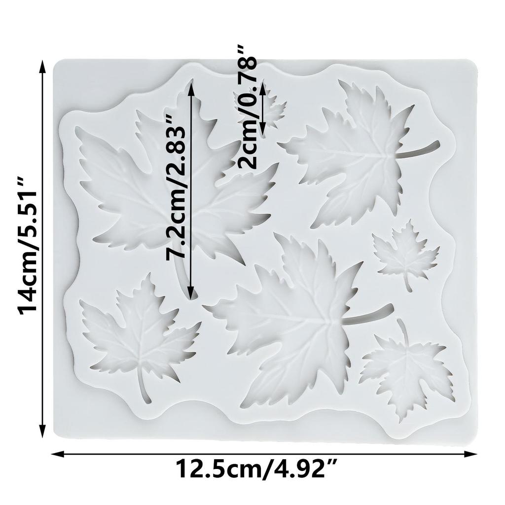 Leaf Silicone Mold Leaves Fondant Molds Cake Decorating Tools Cupcake Topper Candy Sugar Craft Gum Paste Polymer Clay