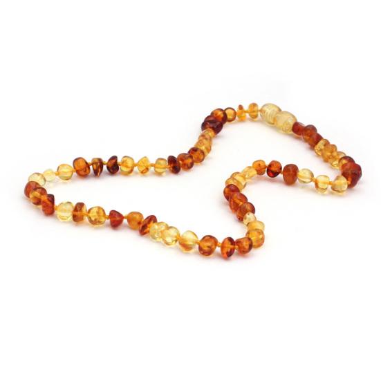 Retro Femei Chihlimbar natural Colier cu margele Bijuterii Cadou de Ziua Mamei lucrate manual