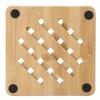 4Pcs Bamboo Table Mat Anti-Scald Non-Slip Bowl Cup Heat Insulation Pad for Home Kitchen Use(  Shape )