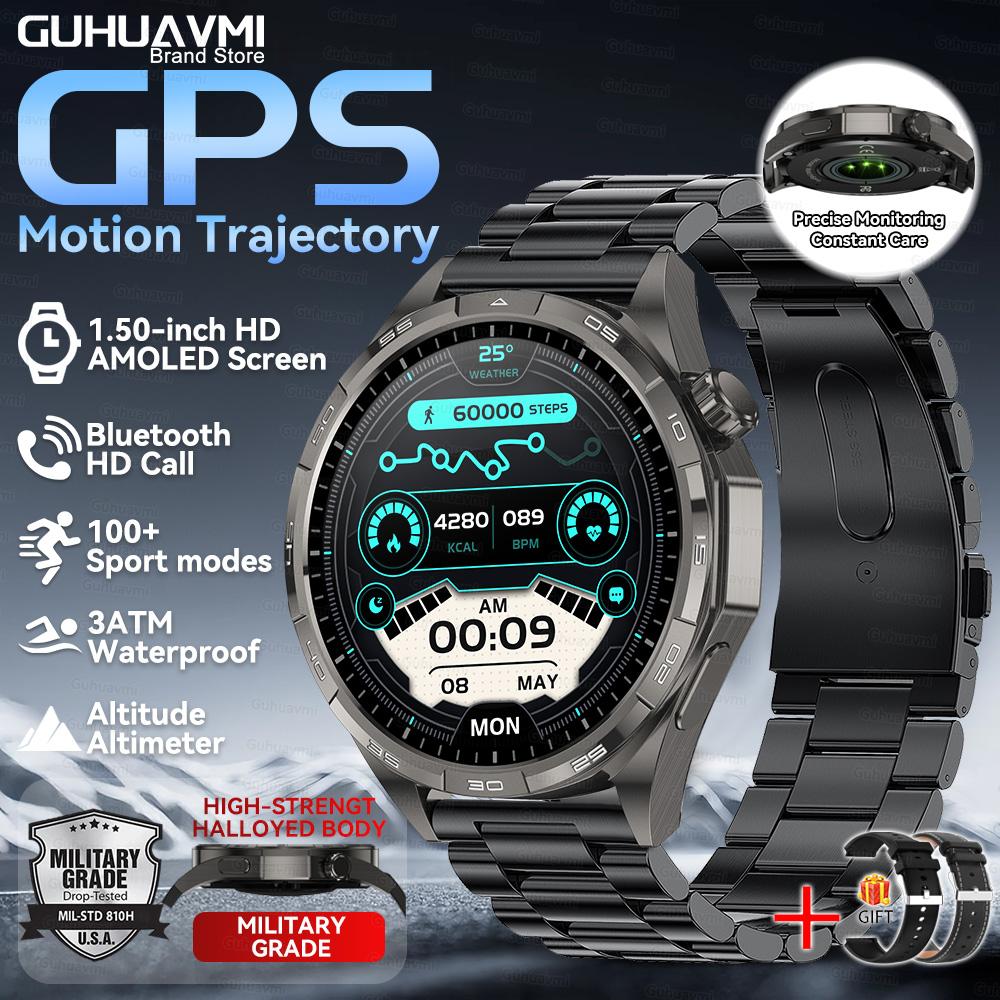 Watch 6 Pro Bluetooth Call Smartwatch 1.50'' AMOLED GPS motion trajectory Heart Rate Outdoor Sports GT Smart Watch men