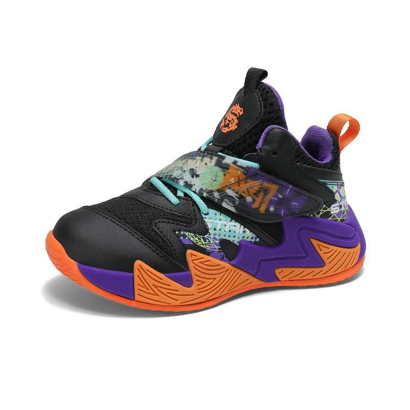 Spring and Summer Boys' Shoes Medium and Older Children's Professional Training New Shock-absorbing Sports Shoes Children's Basketball Shoes Sneakers