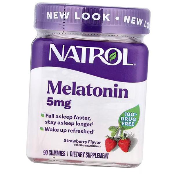 Tyggbar Melatonin, Melatonin 5 Gummies, Natrol 90 stk Jordbær (72358037)