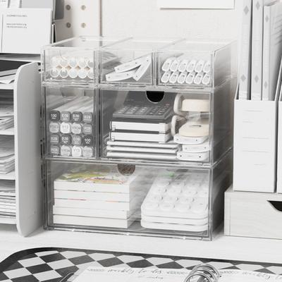 Acryl-Aufbewahrungsbox Transparenter Schubladen-Organizer Staubdichter Kosmetik-Organizer Brillen Tee Kaffee Schreibwaren Schreibtisch-Aufbewahrungsbehälter