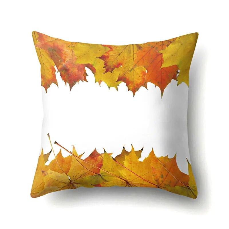Maple Leaf Pillowcase Cartoon  Lumbar Pillow Sofa   Cushion