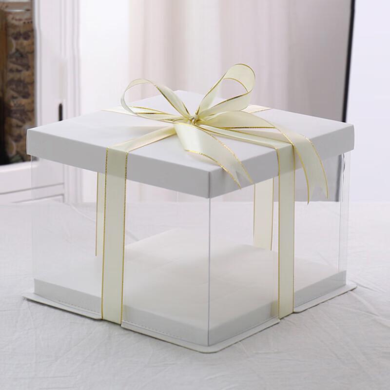 8-дюймовая прозрачная однослойная коробка для торта (10-Pack)