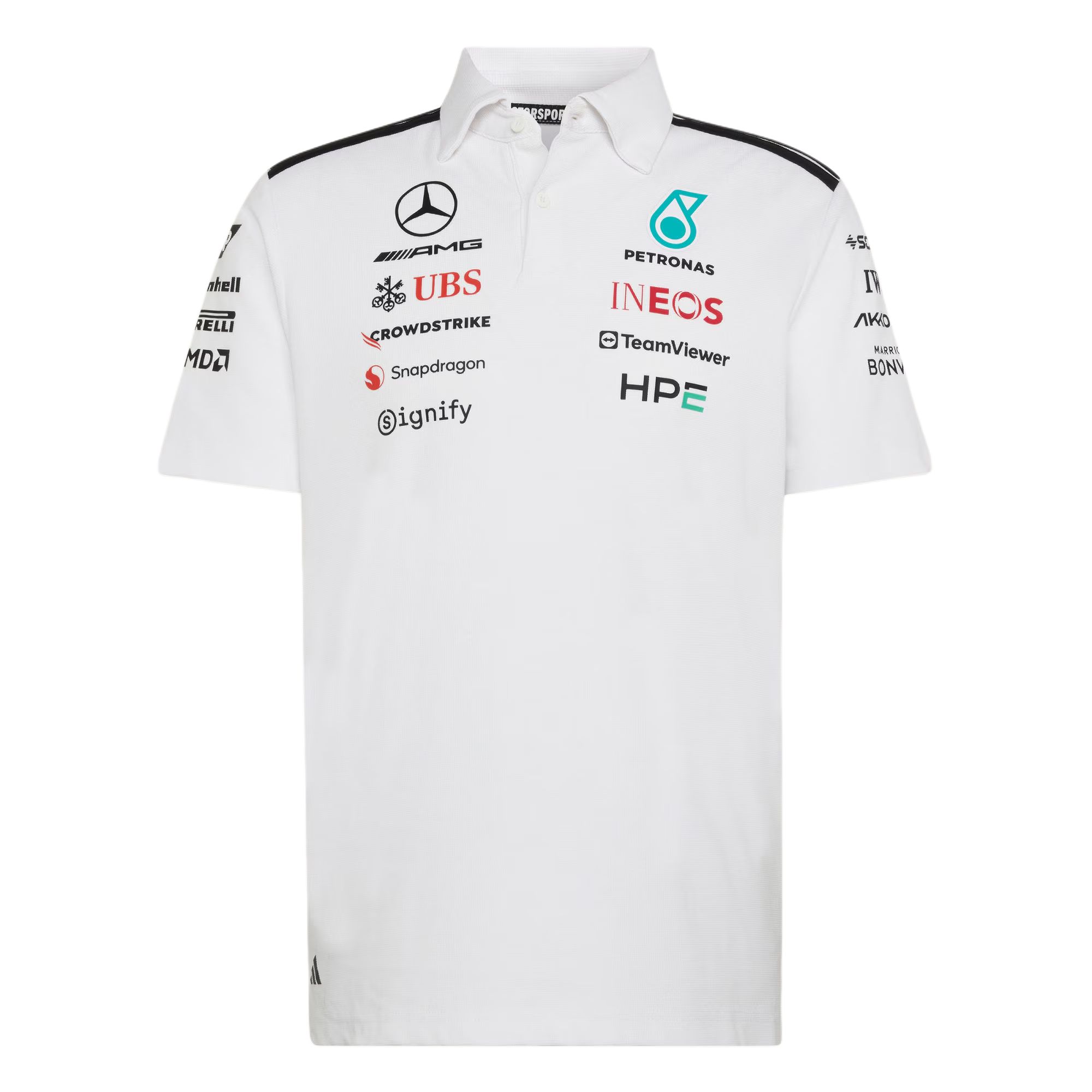 

Adidas Мужская поло-рубашка с полосками Mercedes - AMG Petronas Formula 1 Team, короткий рукав, топ KE5524 S