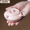 90ml Ivory White Porcelain Side Handle Teapot Antique Tea Infuser Pot Tea Maker Kettle with Strainer Green Tea Tea Items Craft