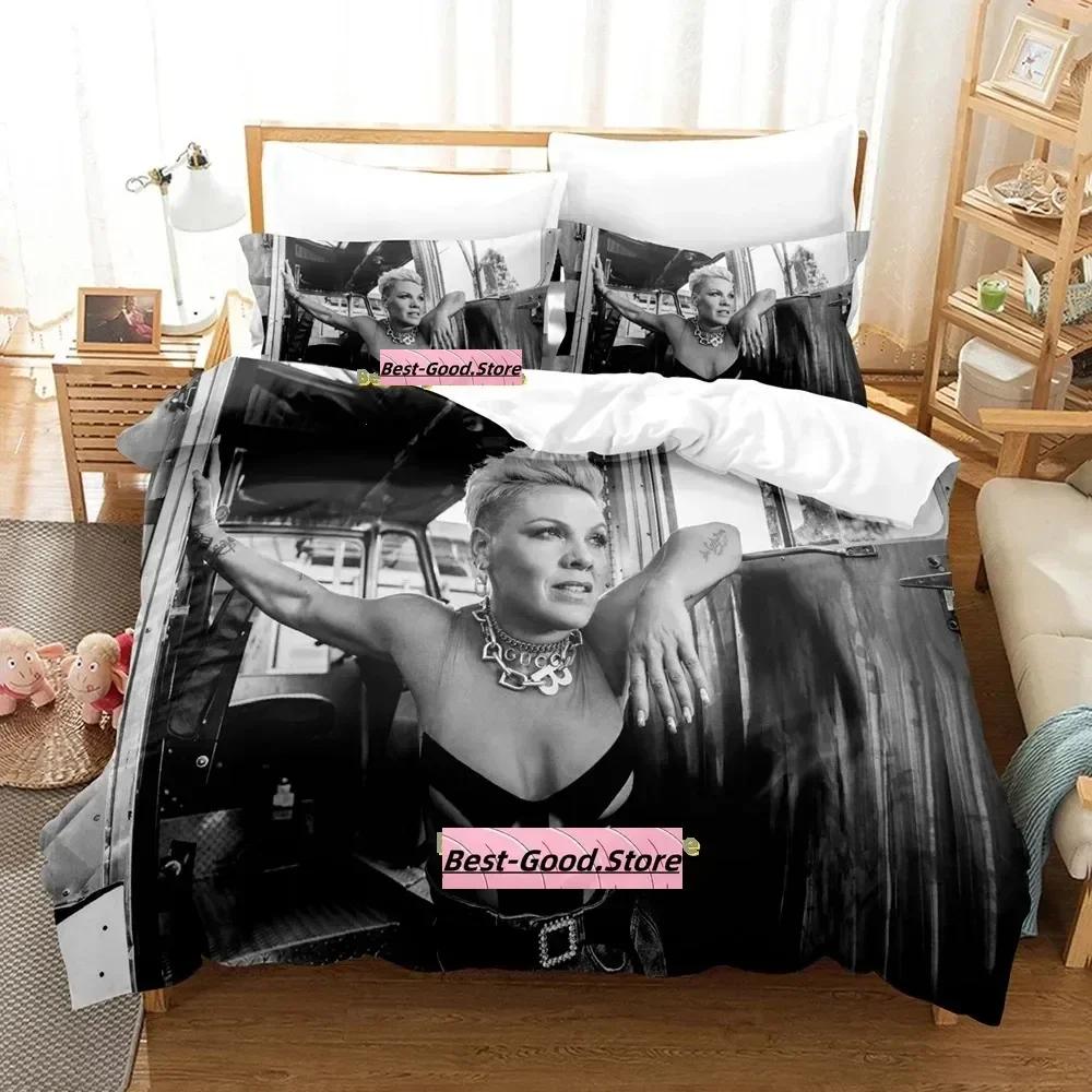 Pink Singer Tour Bedding Set Single Twin Full Queen King Size Bed Set Adult Kid Bedroom Duvetcover Sets Anime Bed Sheet Set
