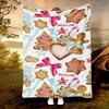 Festive Gingerbread Man Blanket Reversible Flannel Throw for Holiday Cheer AllSeason Comfort Sweet Christmas Gift