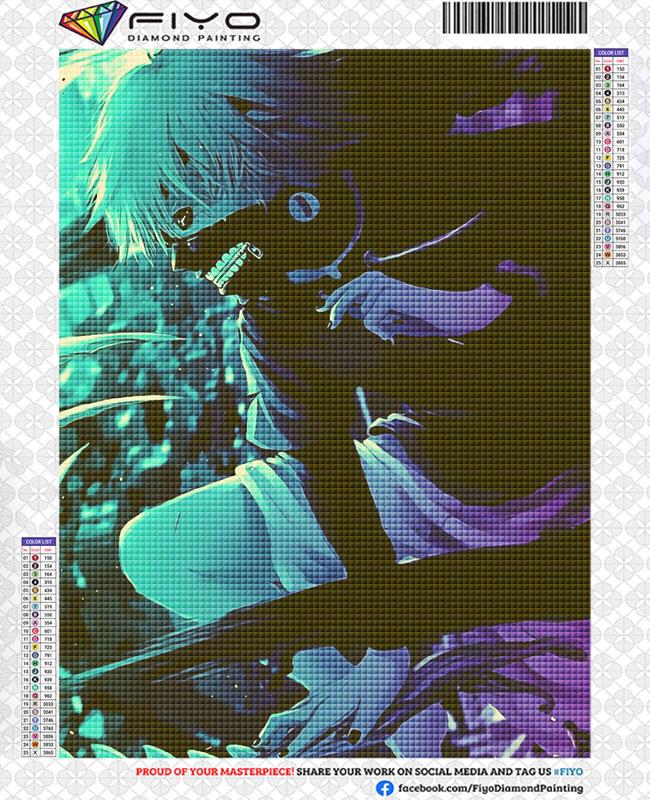 DIY 5D Diamant Malerei Tokyo Ghoul Anime Volle Mosaik Diamant Stickerei Bild Strass Kreuz Stich Kits Wohnkultur cuadros