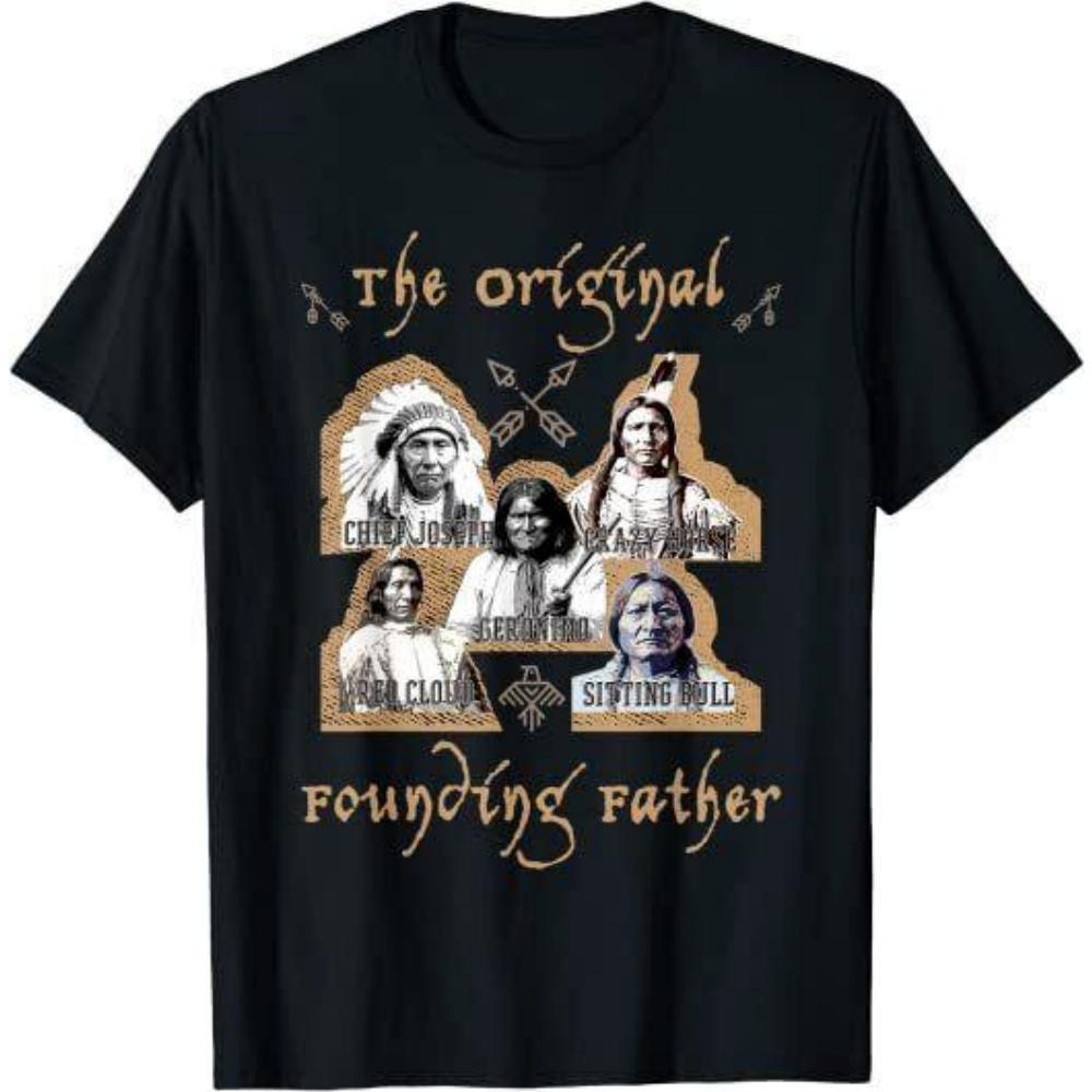 

Founding Fathers Native American Historu Design Great Unisex T-shirt S чёрный