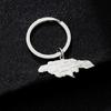 Jamaica Map Keychain Durable Bag Pendant Stainless Steel Jamaica Map Keyrings