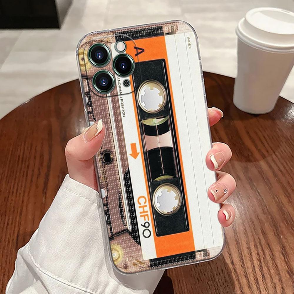 Cassette Music Tapes Circuit Board Camera Case For Apple iPhone 17 16 15 14 13 12 11 Pro Max 16 Plus 16E 17Air 17Pro Phone Cover