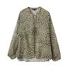 European and American Style, New Women's Clothing, Foreign Style, Sexy Spice Girl Style, Long-sleeved Shirt and Blouse with Animal Pattern.