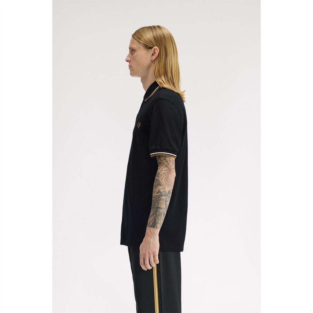 Fred Perry Mens Twin Tip Polo Shirt