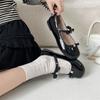 French round head with skirt flat Mary Jane single shoes women's 2025 new summer one-pedal soft-soled beanie shoes