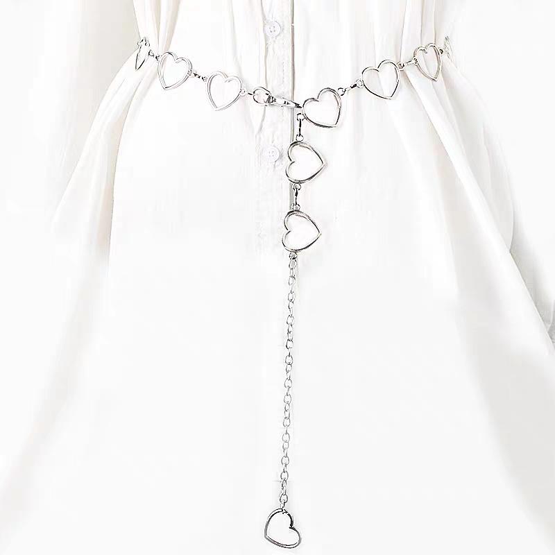 Retro Metal Hollow Heart-shaped Waist Chain Female Personality Versatile Multi-layer Body Chain