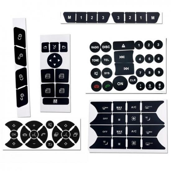 Button Repair Kits Window Switch Sticker For Mercedes-Benz C250 CLA200 C300 C200