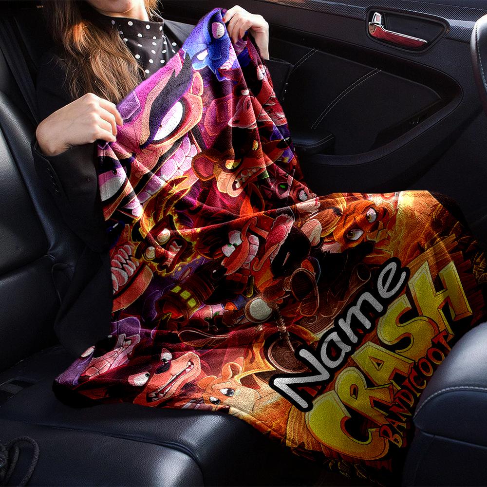 Customiz Name Personality Crash Bandicoot 4 It's About Time Blanket Soft &Warm Sofa Office Bed Travel Lunch Break Blanket, Gift Suitable All Seasons