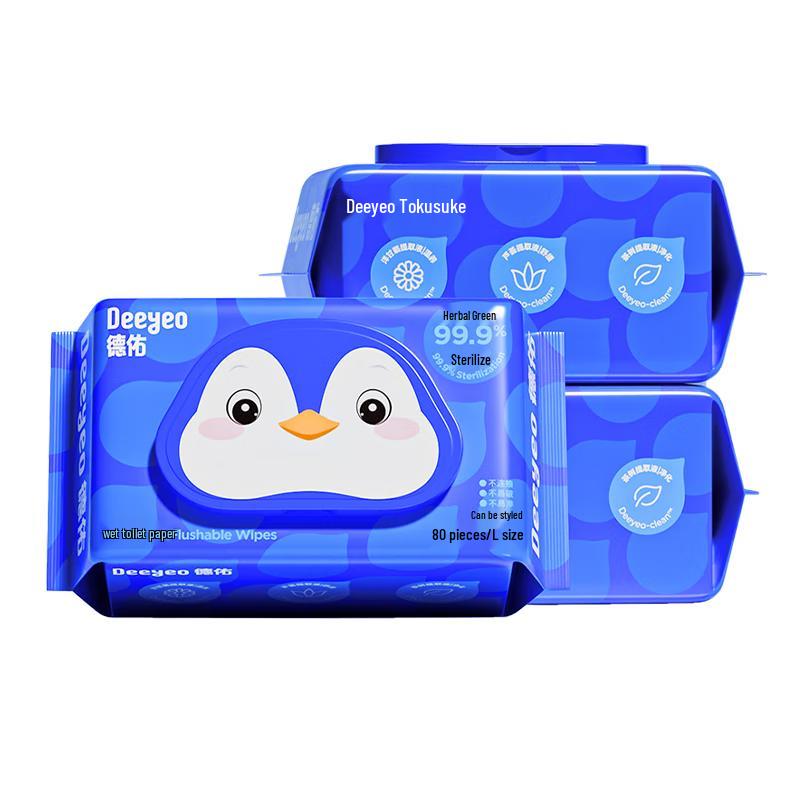 DeYou Flushable Wet Toilet Wipes