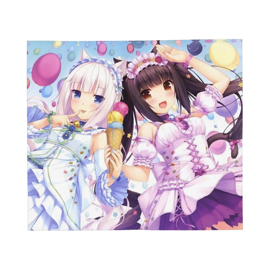 Cartoon Nekoparas Blanket Games Fleece Vintage Warm Throw Blanket for Coverlet Textile Decor